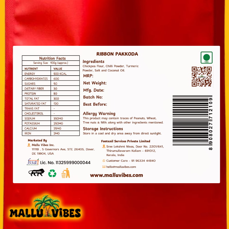 Mallu Vibes Ribbon Pakkoda Mallu Vibes