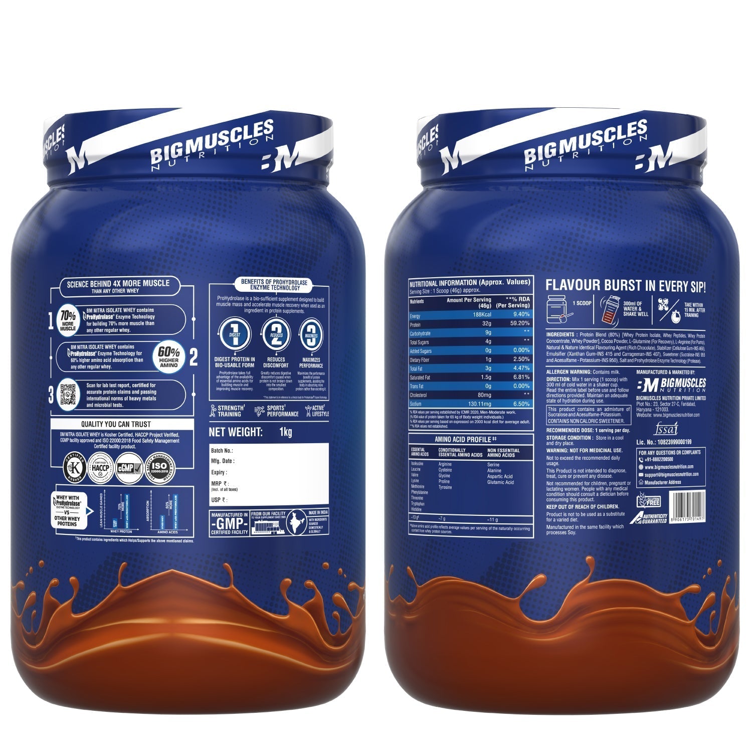 Big Muscles Nutrition Nitra Isolate Whey Protein Big Muscles Nutrition