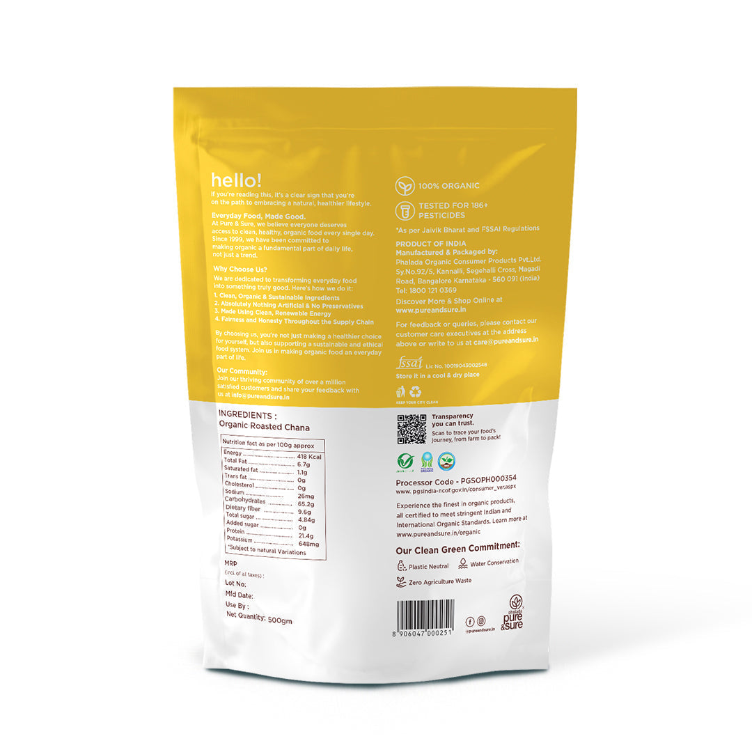 Pure & Sure Organic Roasted Channa Pure & Sure