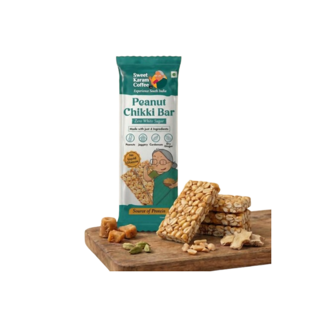 Sweet Karam Coffee Peanut Chikki Bar (Zero White Sugar) - Safuron