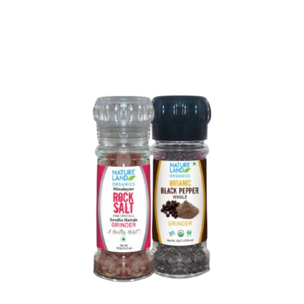 Nature Land Organics Himalayan Pink Rock Salt + Organic Black pepper - Safuron