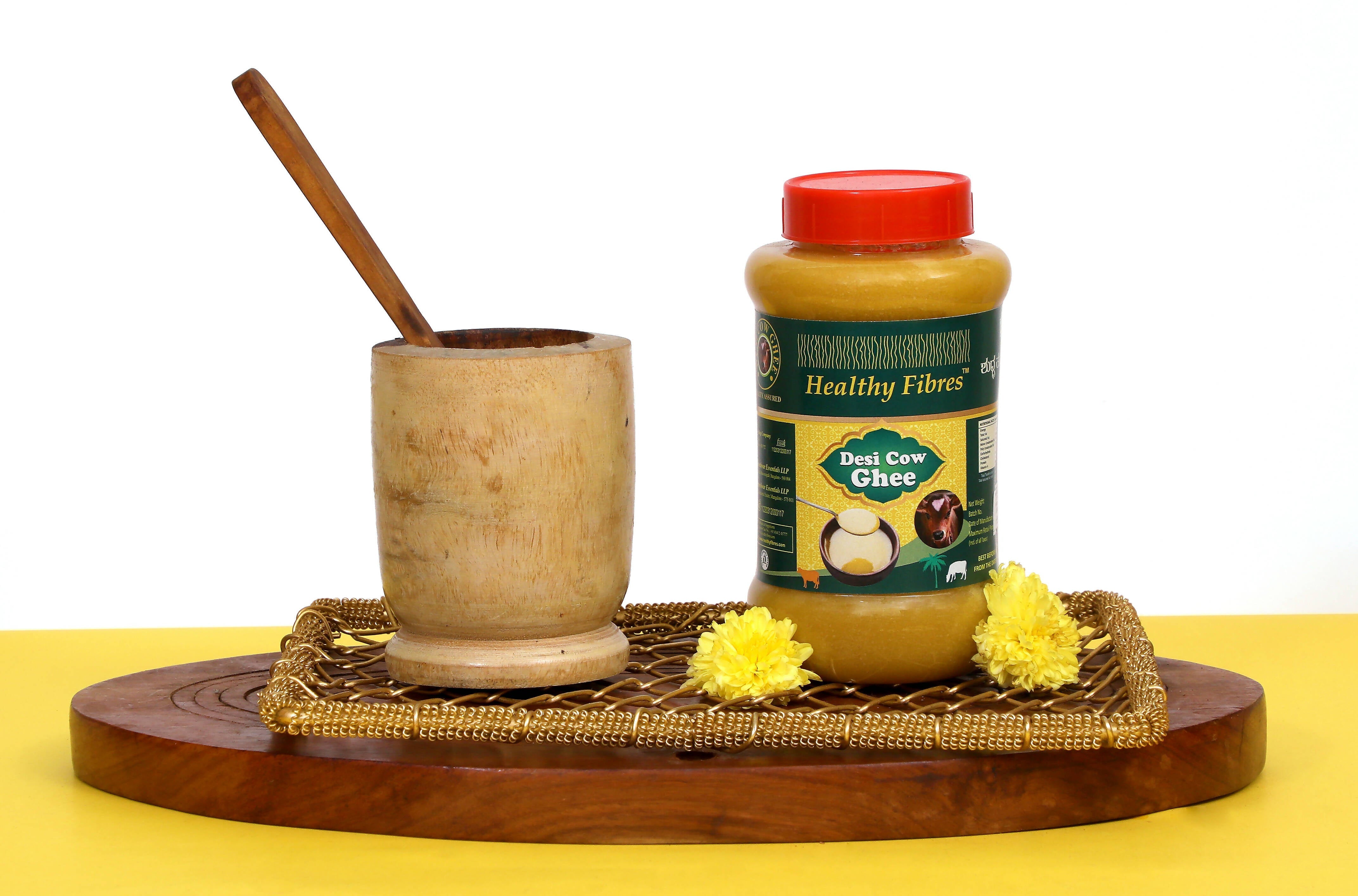 Healthy Fibres Desi Cow Ghee | Cultured Cow Desi Ghee | Premium & Certified Ghee Healthy Fibres