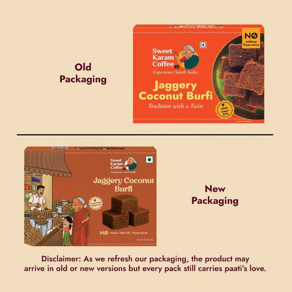 Sweet Karam Coffee Jaggery Coconut Burfi Sweet Karam Coffee