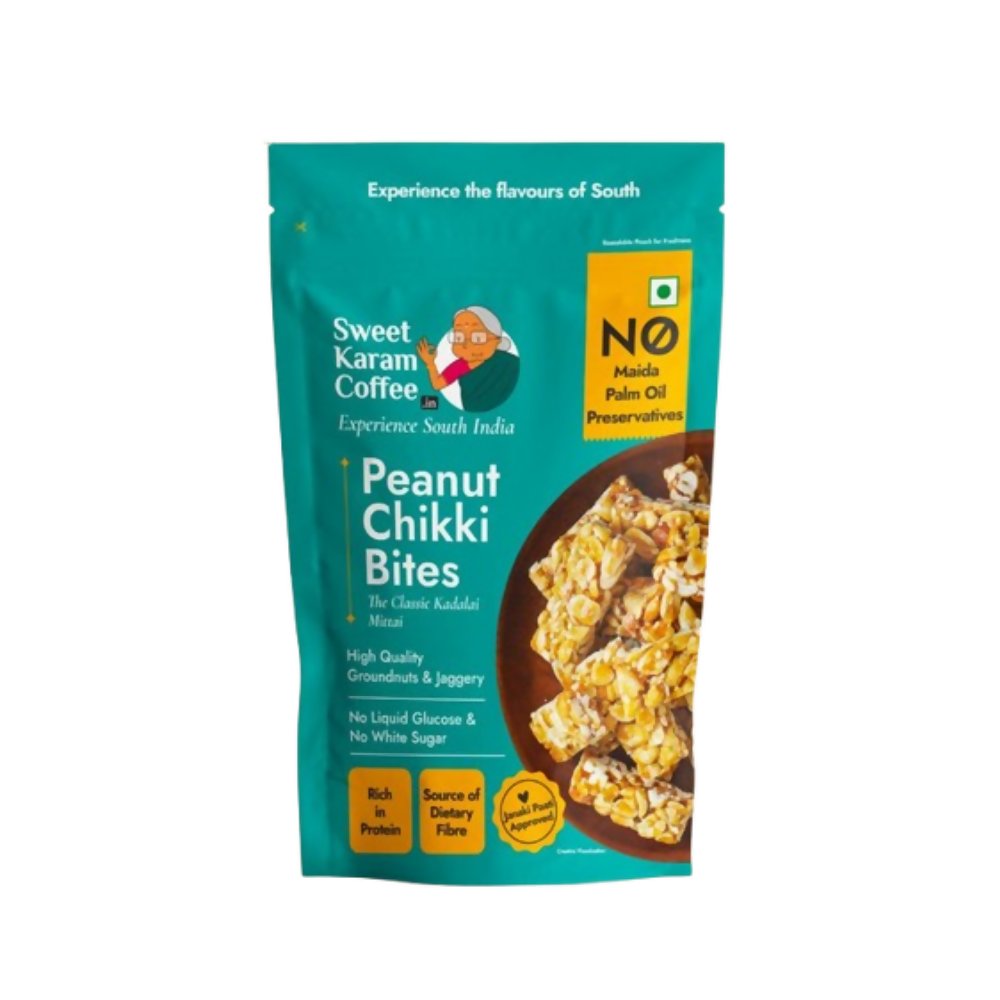 Sweet Karam Coffee Peanut Chikki (Zero White Sugar) - Safuron