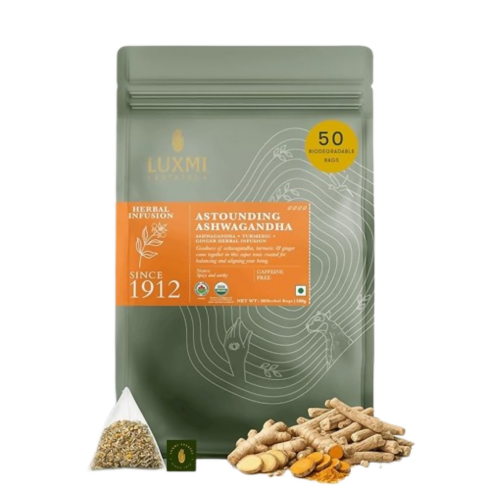 Luxmi Estates Astounding Ashwagandha – Certified Organic Herbal Infusion - Dista