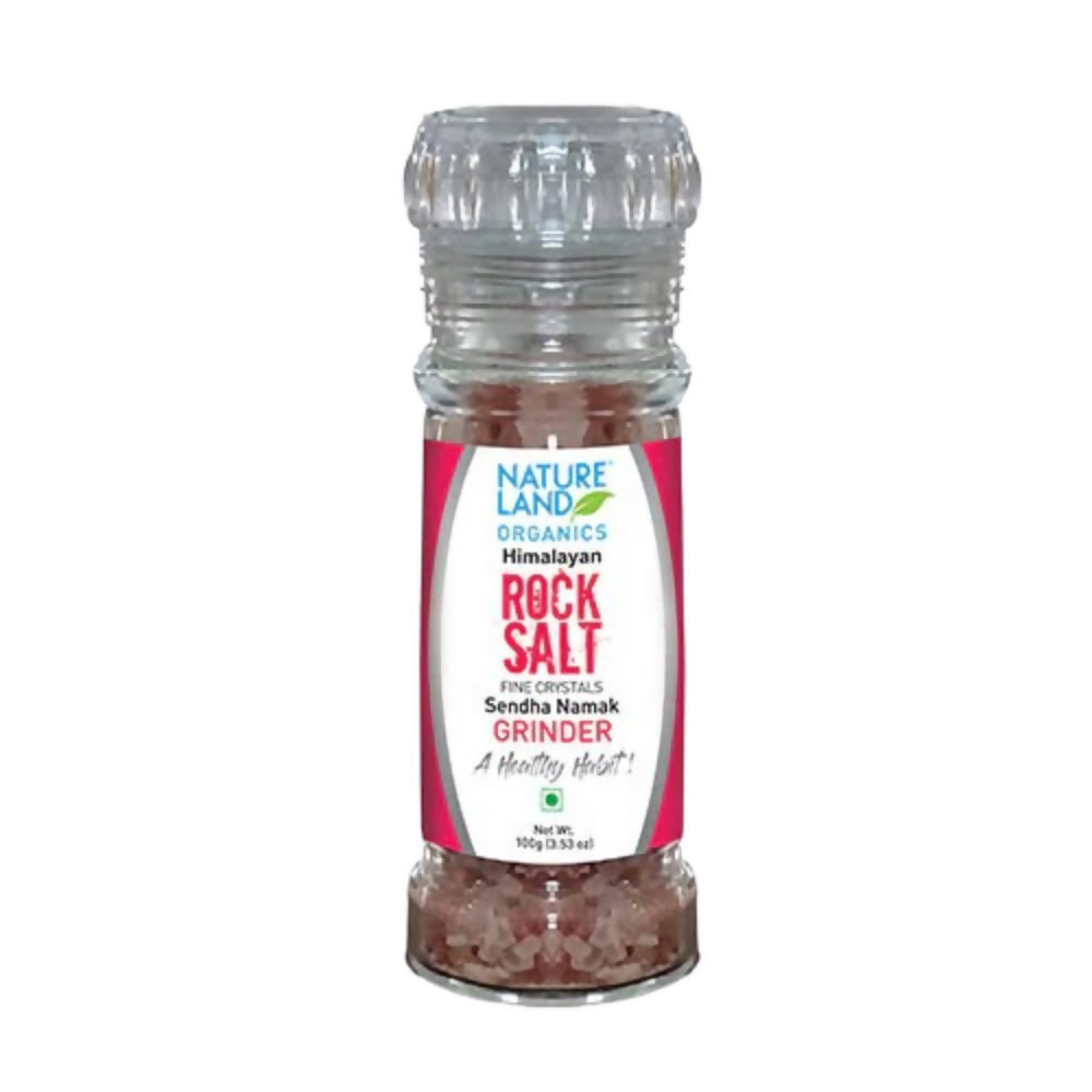 Nature Land Organics Grinder - Organic Himalayan Pink Rock Salt - Safuron