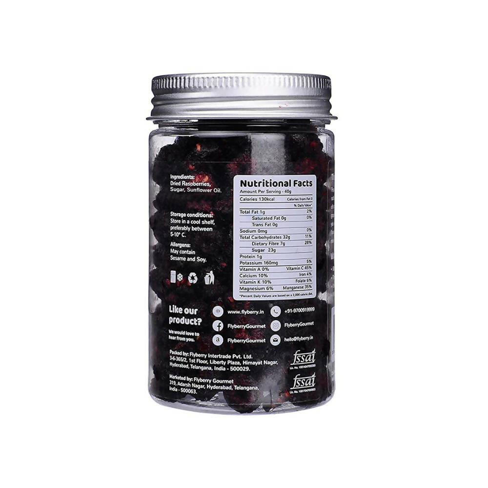 Flyberry Gourmet Dried Radical Raspberries Flyberry Gourmet