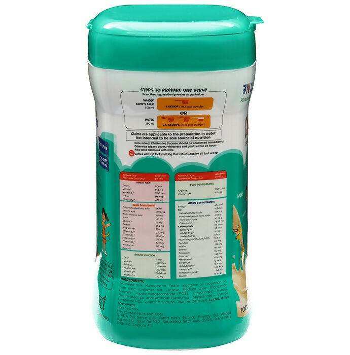 Chilrun No Sucrose 2+ Nutrition Drink For Children’s Growth and Development Vanilla Chilrun