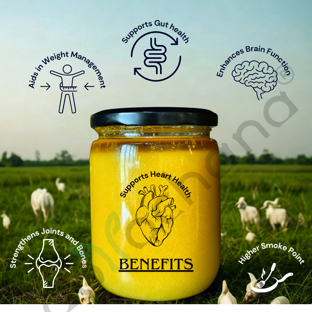 Tatsat Full Moon Day Ghee From Forest Gazing Amruth Mahal A2 Cows | Pure A2 Ghee, Natural & Healthy, Non-GMO Tatsat
