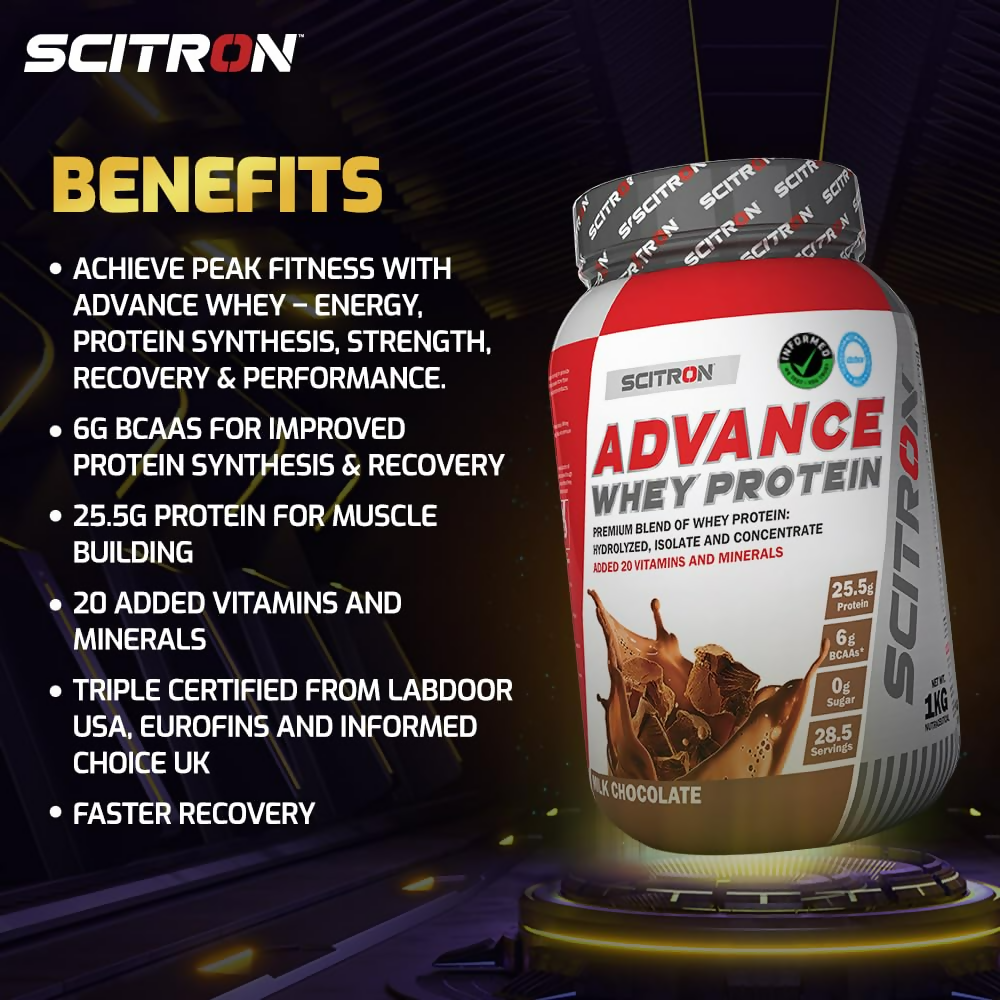 Scitron Advance Whey Protein Milk Chocolate Flavor Scitron