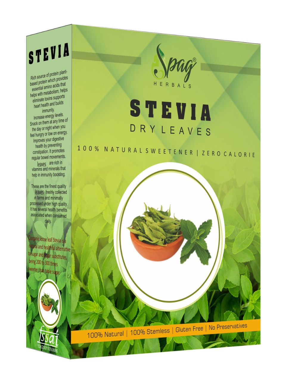 Spag Herbals Stevia Dry Leaves Spag Herbals
