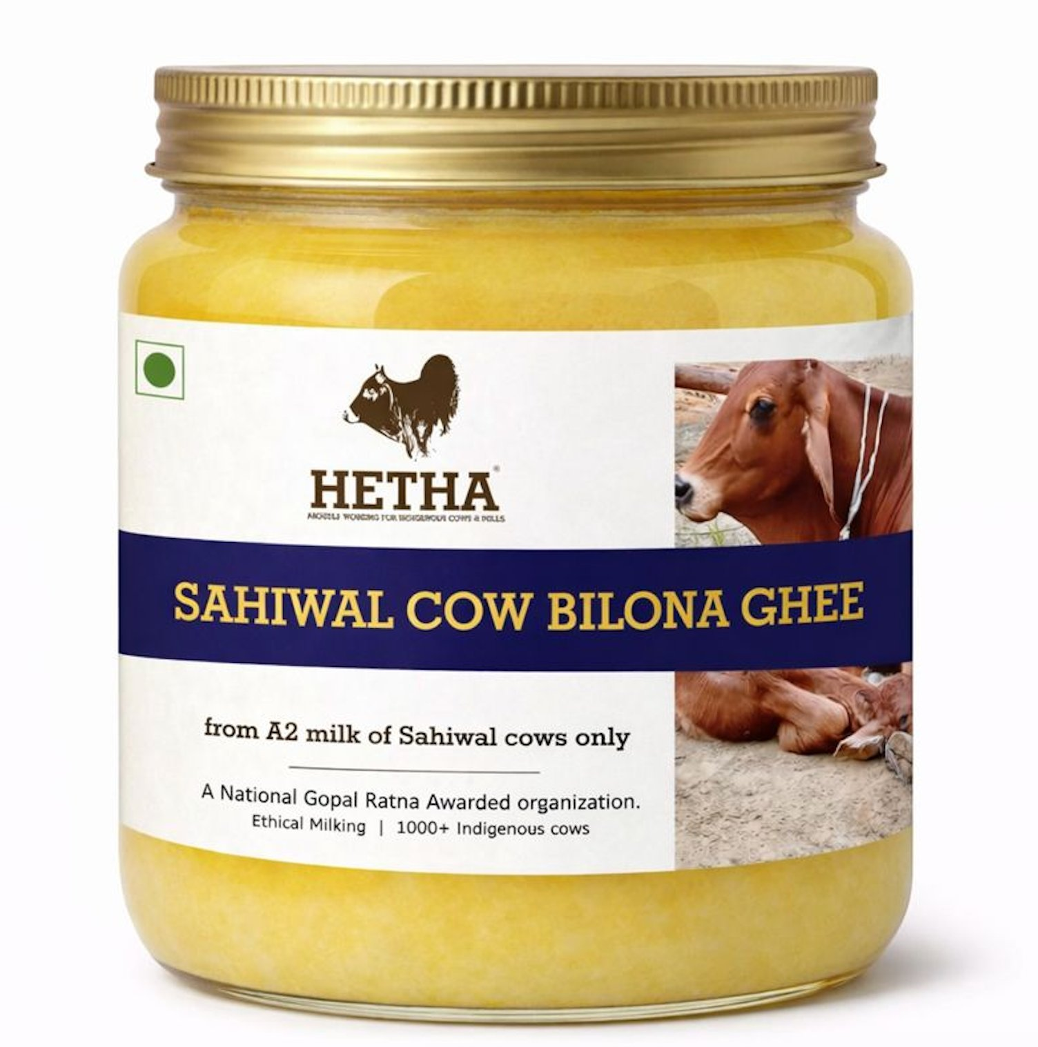 Hetha Sahiwal Cow A2 Cultured Bilona Ghee / A2 Ghee - Safuron