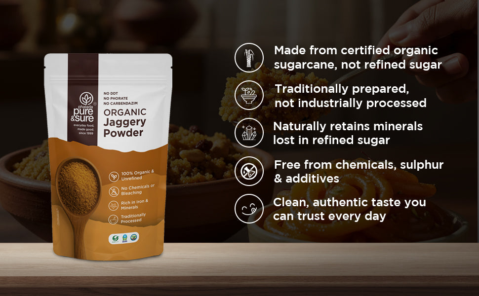 Pure & Sure Organic Jaggery Powder Pure & Sure