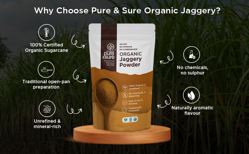 Pure & Sure Organic Jaggery Powder Pure & Sure
