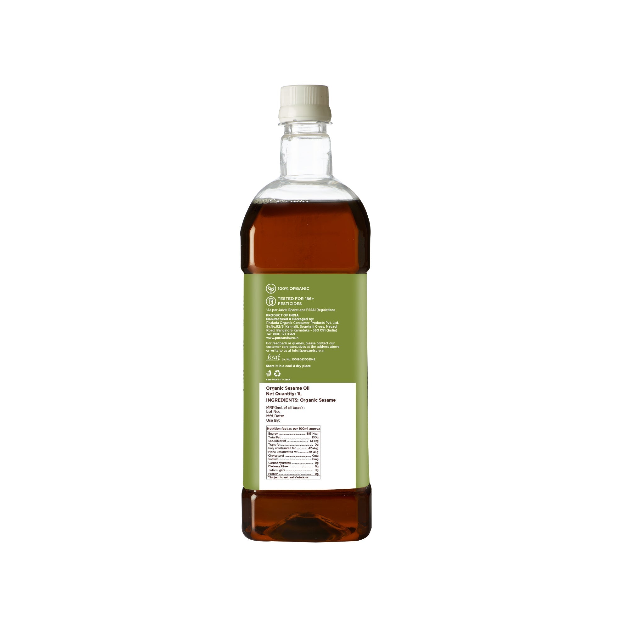 Pure & Sure Organic Sesame Oil Pure & Sure
