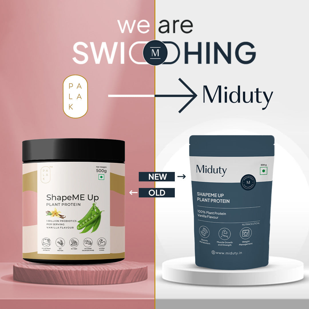 Miduty by Palak Notes Shapeme Up Plant Protein Powder Palak Notes