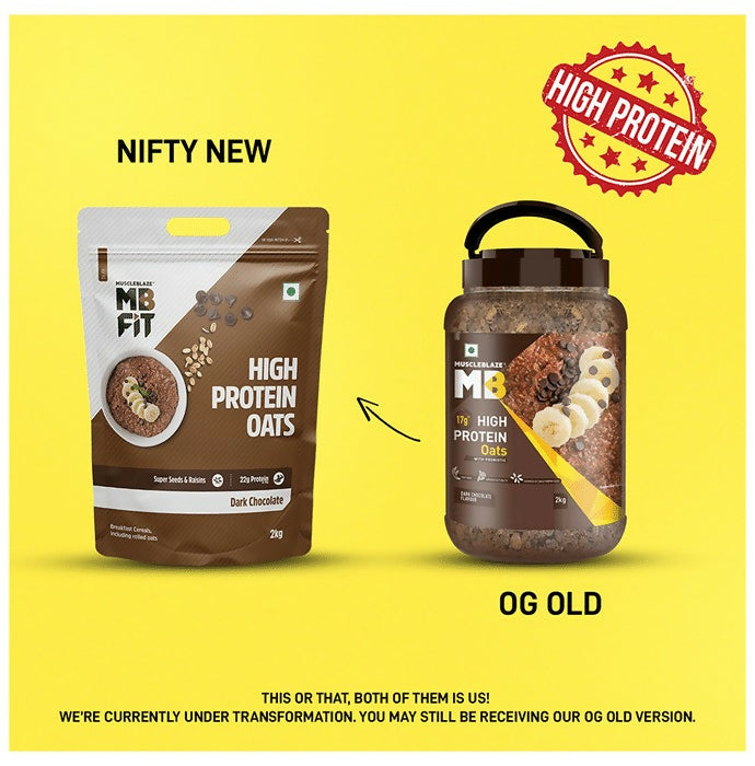 MuscleBlaze MB Fit 22g High Protein Oats - Dark Chocolate MuscleBlaze