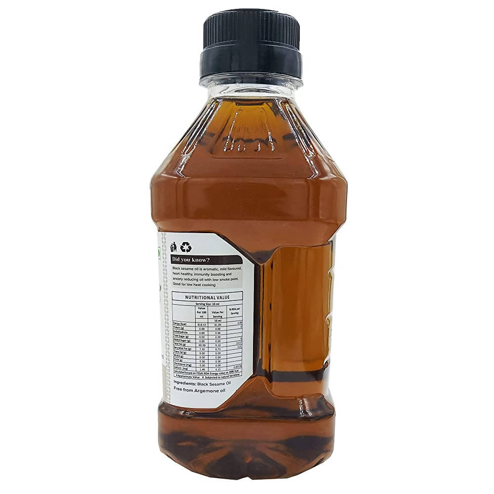 Farm Naturelle Organic Virgin Cold Pressed Black Sesame Seed Oil Farm Naturelle