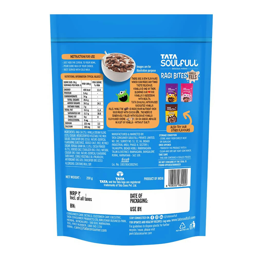 Tata Soulfull Ragi Bites Vanilla Fills Breakfast Cereal Tata Soulfull