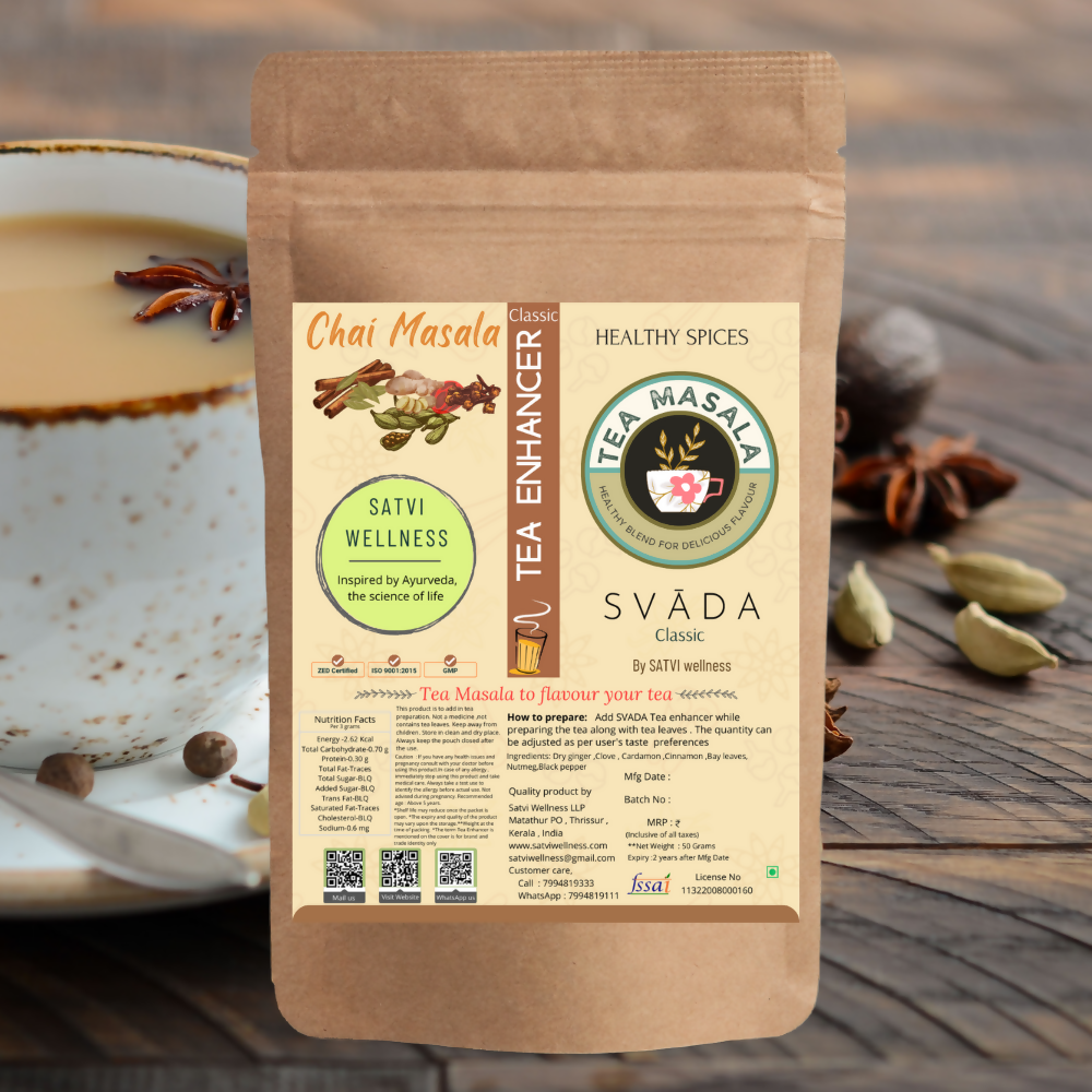 Satvi Wellness Tea Masala-Classic | Chai Masala | Satvi svĀda Tea Enhancer Satvi Wellness