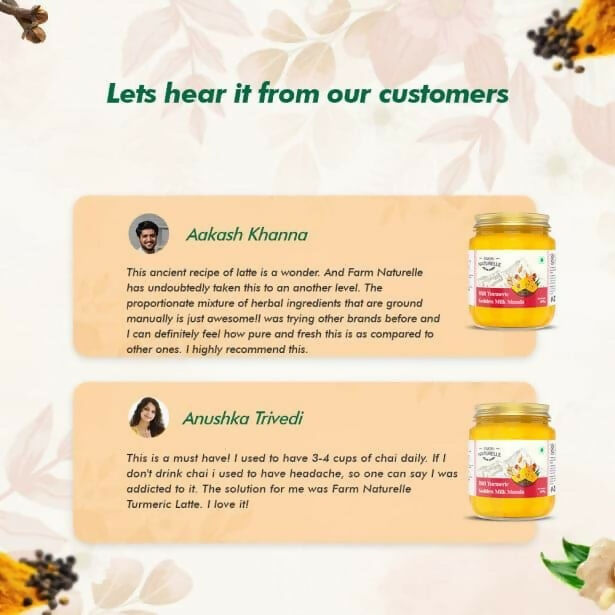 Farm Naturelle Golden Milk Masala - Turmeric Latte Blend with Spices Farm Naturelle