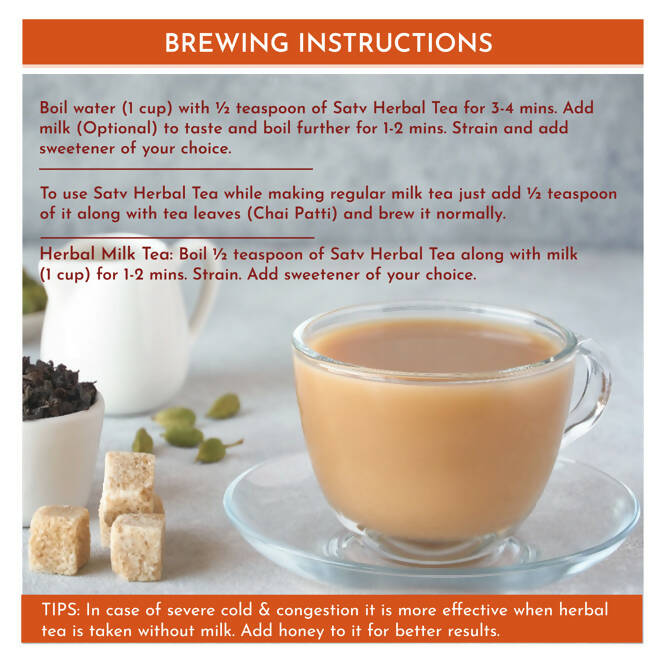 Satv Shwas Herbal Milk Tea Satv Source of Goodness