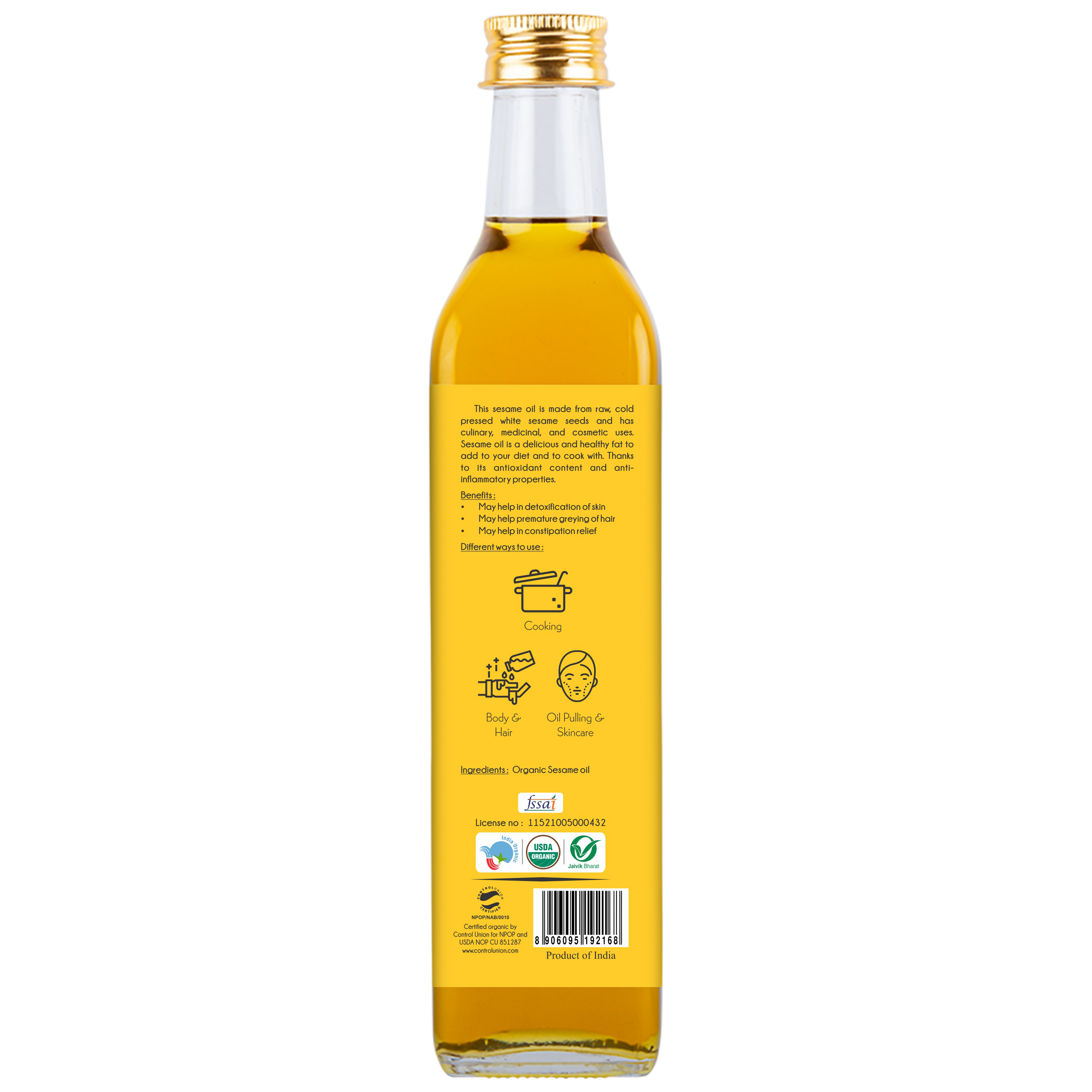 Praakritik Organic Sesame Oil Praakritik
