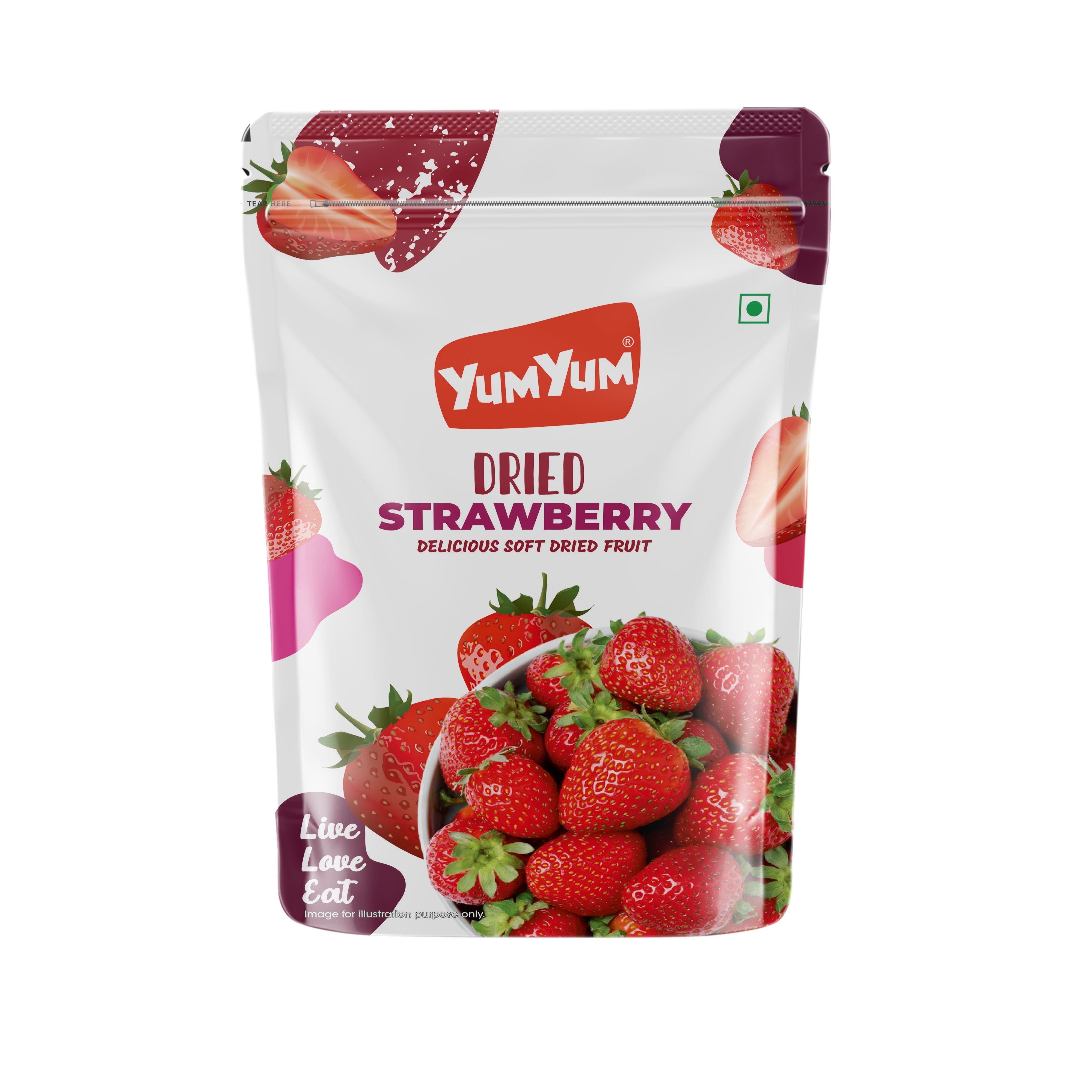 Yum Yum Dried Strawberry Pouch - Dista