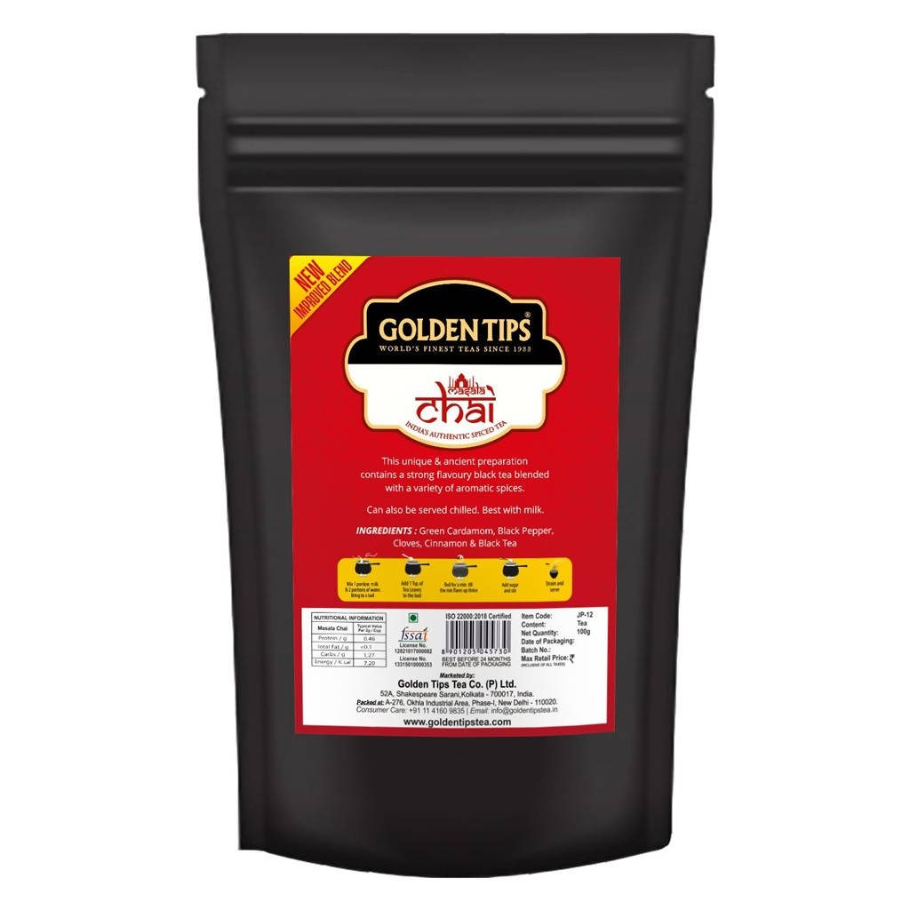Golden Tips Masala Chai India's Authentic Spiced Tea - Safuron
