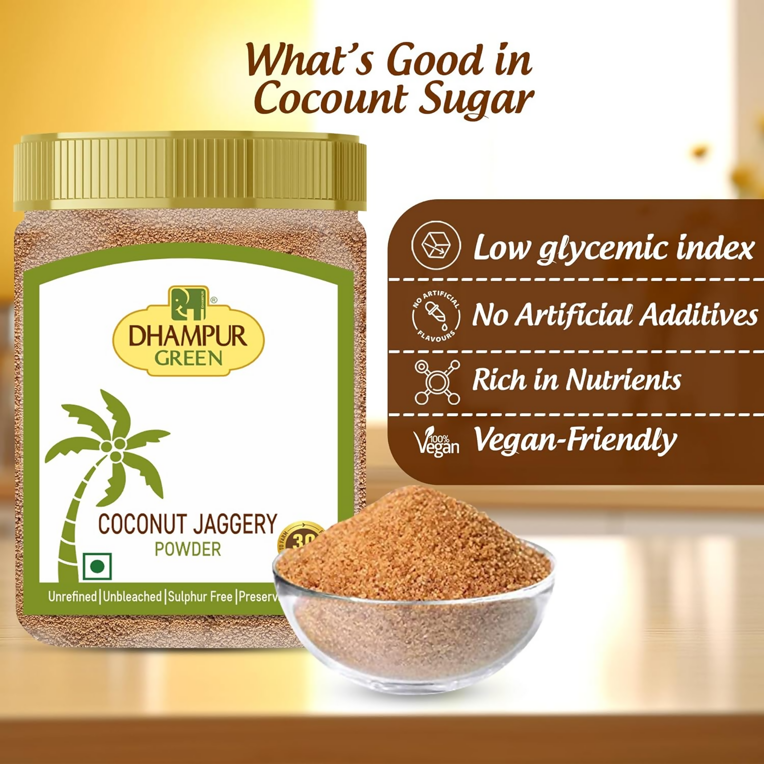 Dhampur Green Coconut Jaggery Powder Dhampur Green