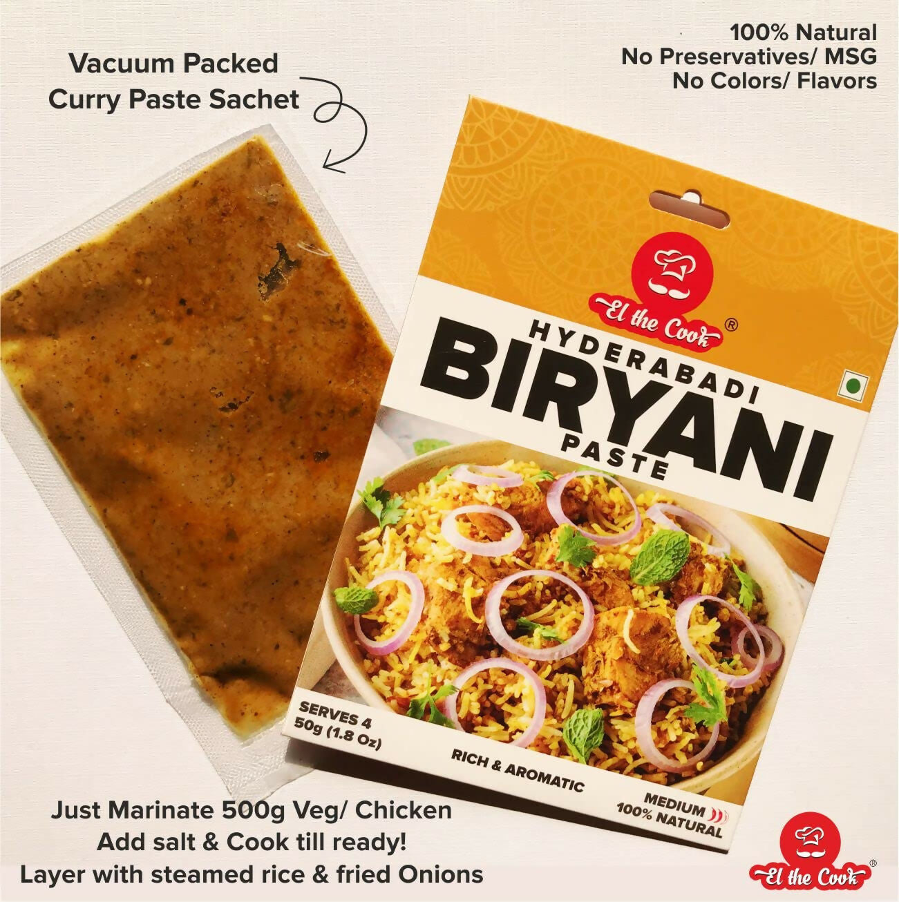 EL The Cook Nizami Biryani Marinade - Medium Spicy Masala Paste EL The Cook