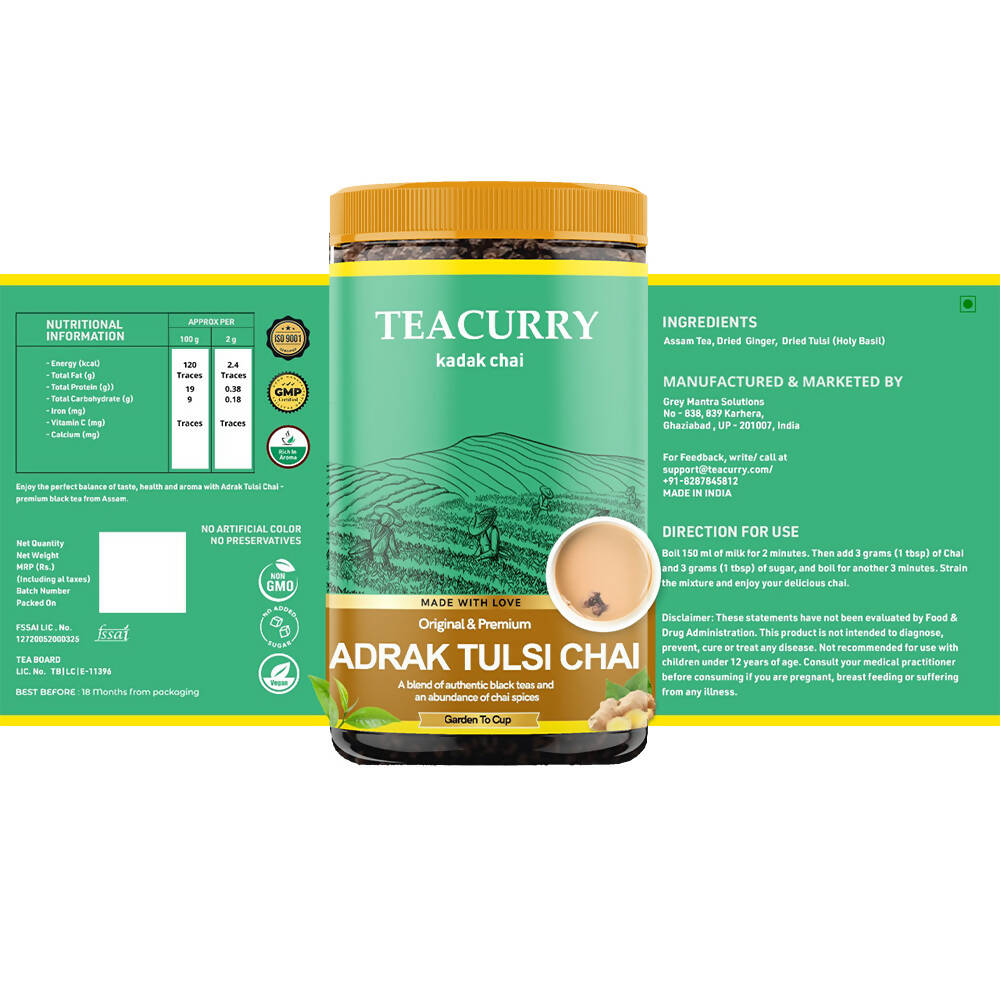 Teacurry Adrak Tulsi Chai Powder Teacurry