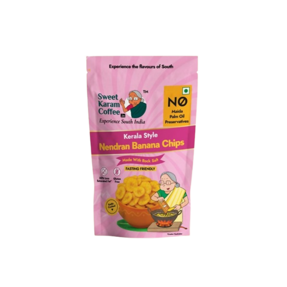 Sweet Karam Coffee Nendran Banana Chips - Rock Salt (Fasting Special) - Safuron
