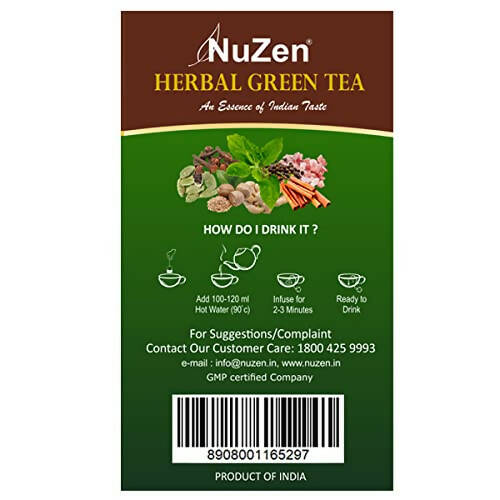 NuZen Herbal Green Tea Bags Nuzen