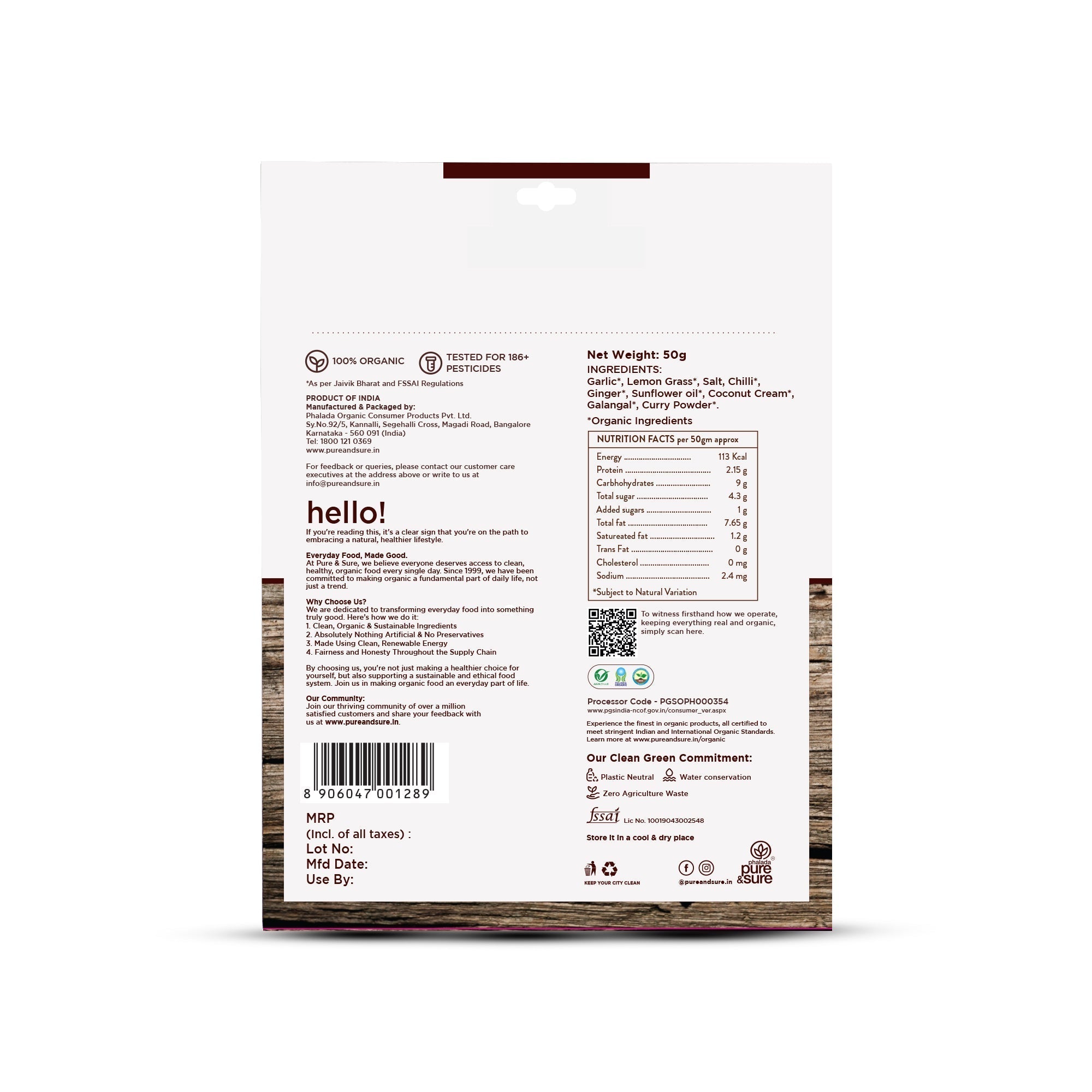 Pure & Sure Organic Yellow Curry Paste Pure & Sure