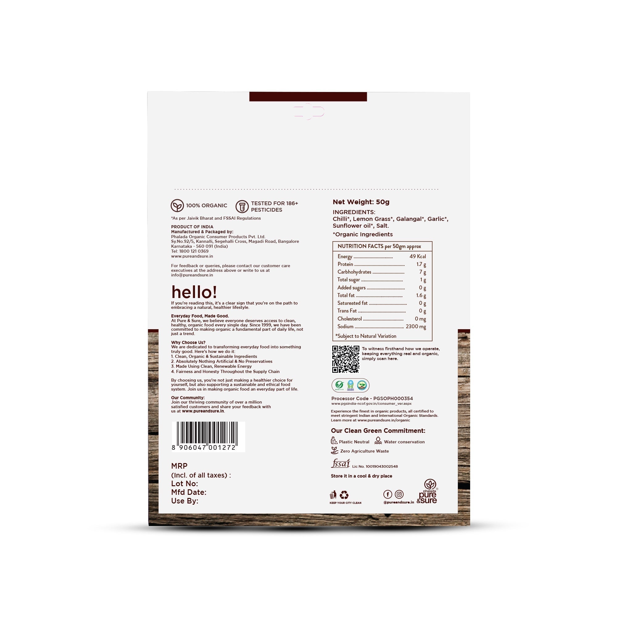 Pure & Sure Organic Red Curry Paste Pure & Sure