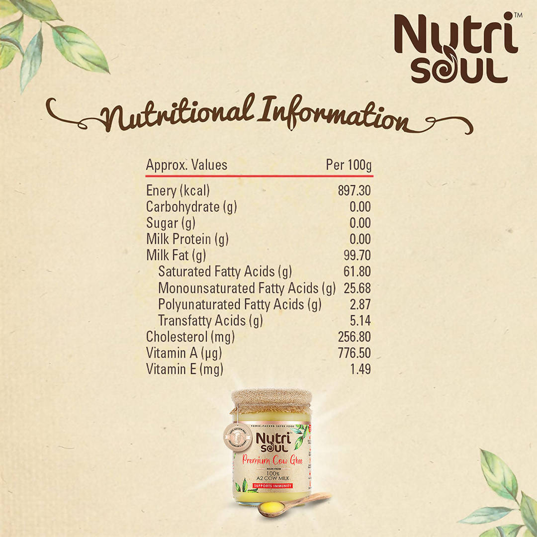 Nutrisoul Premium Cow Ghee | Pure and Natural Desi Ghee | Organic Cow Ghee Nutrisoul