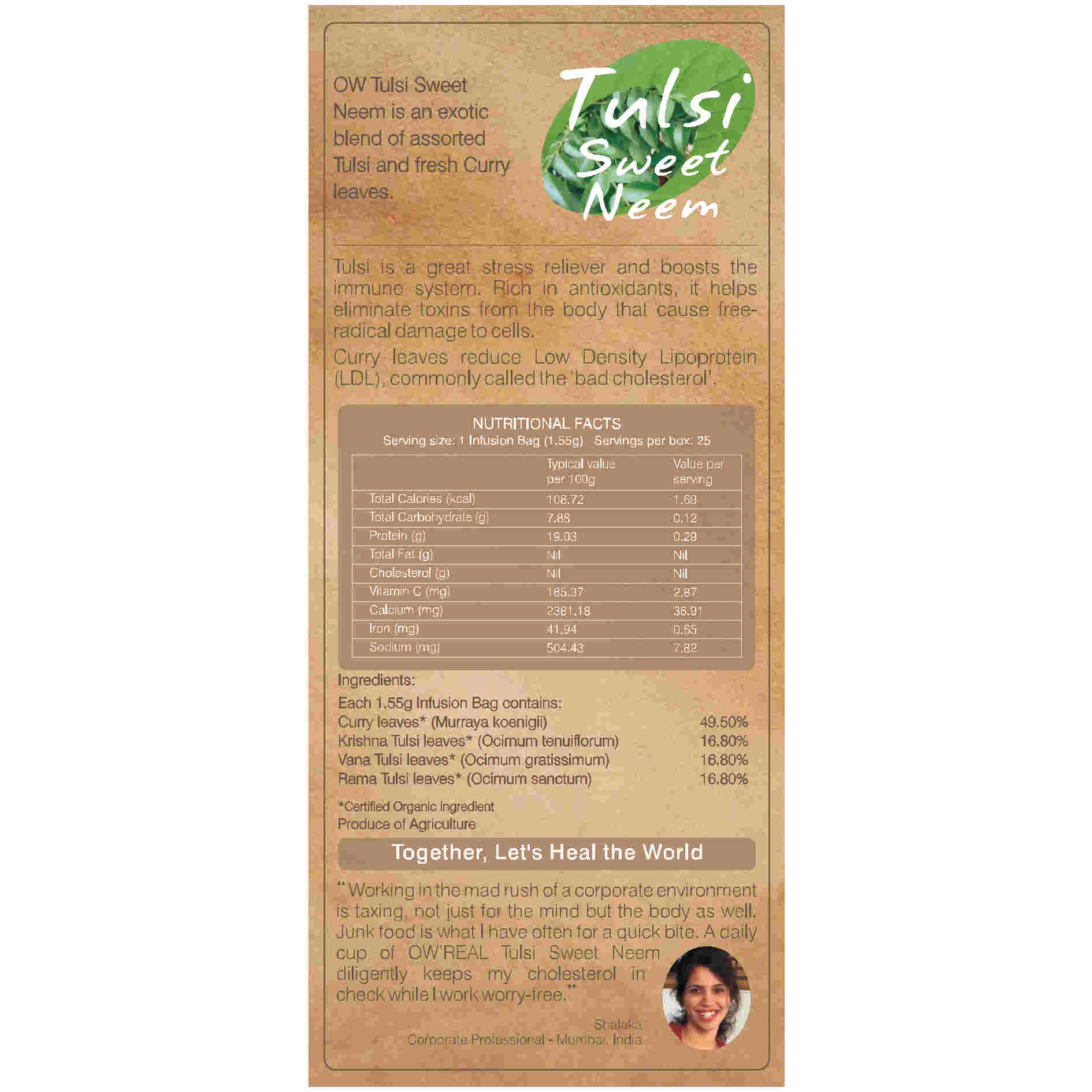 Organic Wellness Sweet Neem Teabags Organic Wellness
