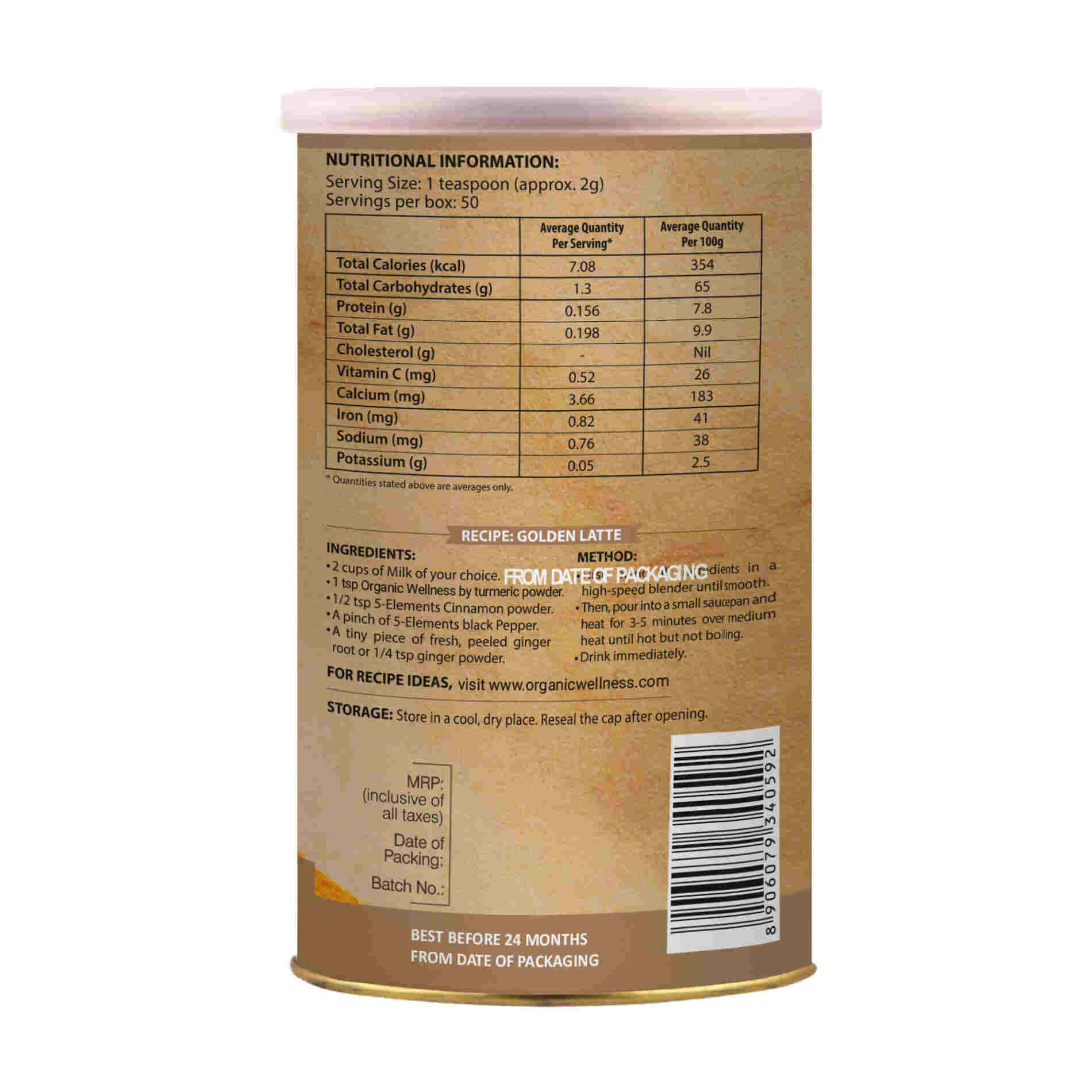 Organic Wellness Turmeric Powder Organic Wellness