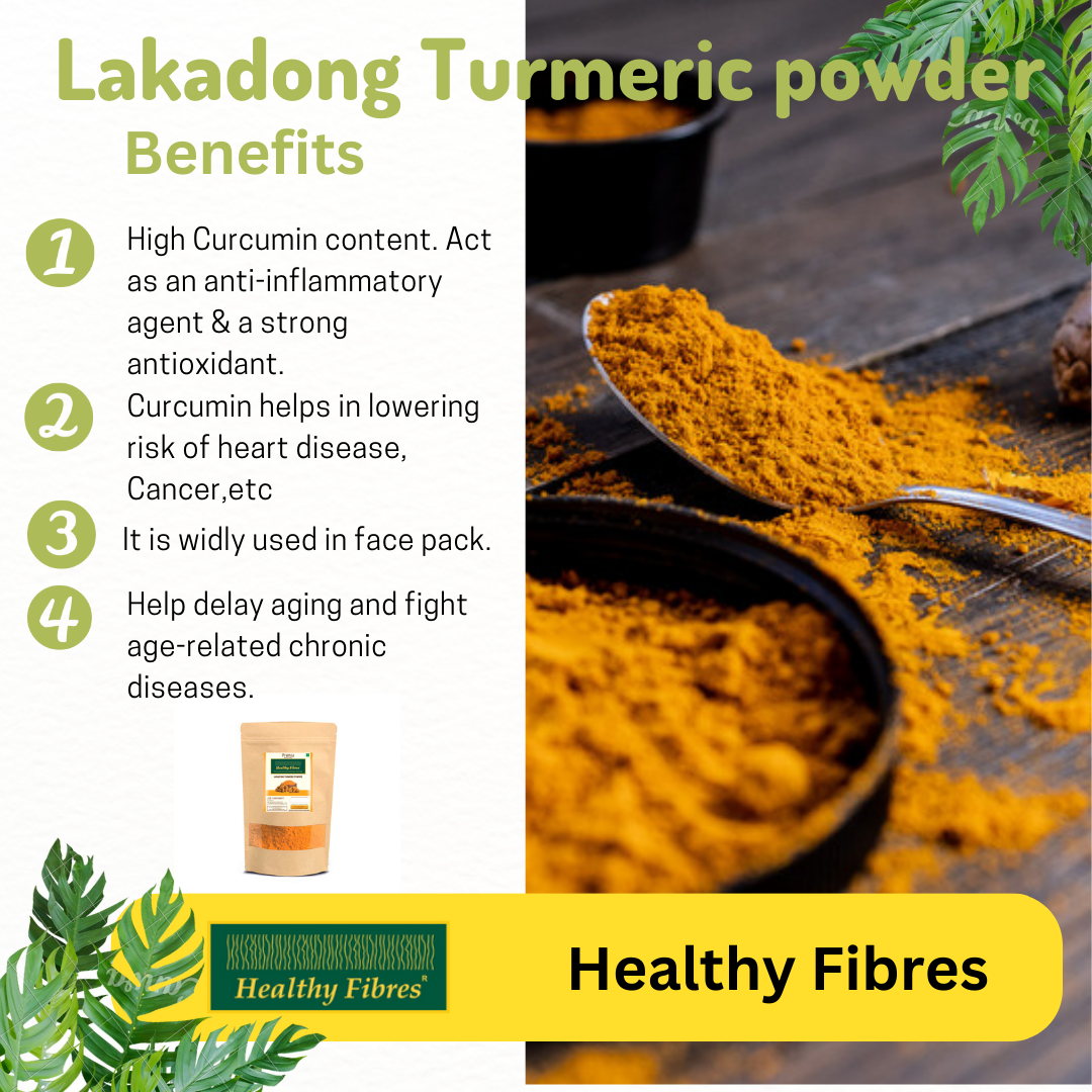Healthy Fibres Lakadong Turmeric Powder Healthy Fibres