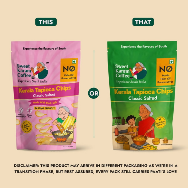 Sweet Karam Coffee Kerala Tapioca Chips - Rock Salt (Fasting Special) Sweet Karam Coffee