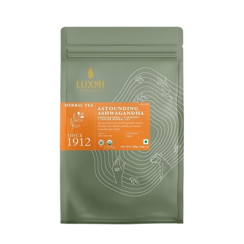 Luxmi Estates Astounding Ashwagandha – Certified Organic Herbal Infusion - Dista