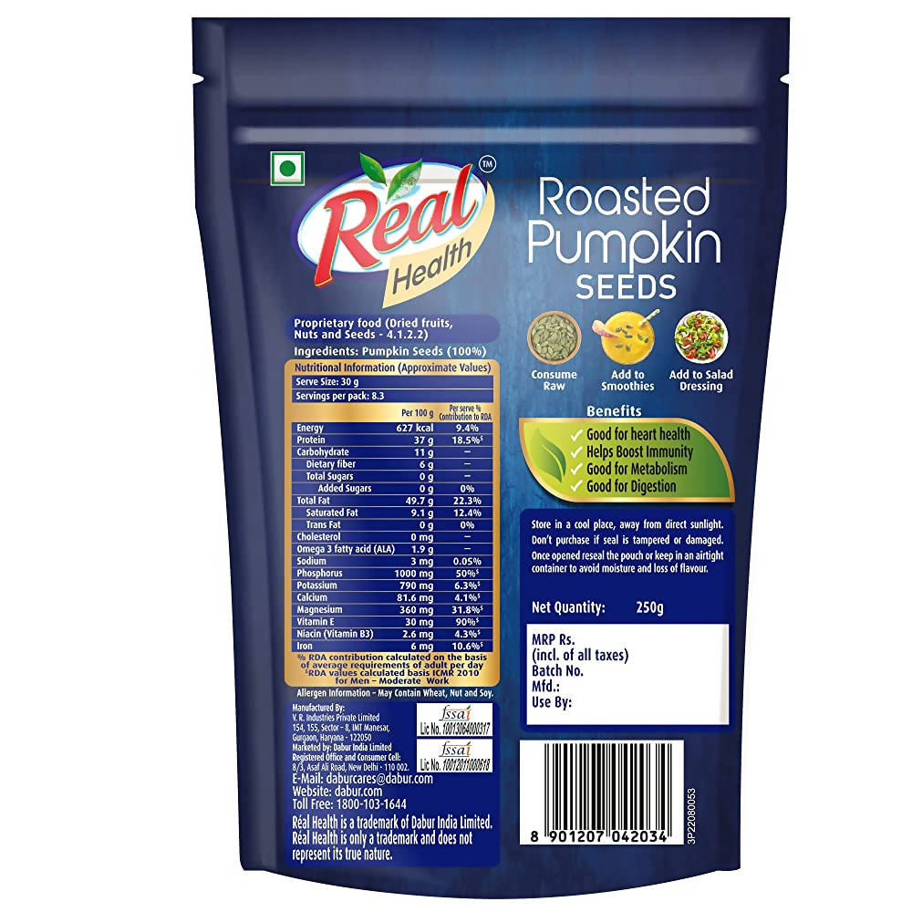 Dabur Real Health Roasted Pumpkin Seeds Dabur
