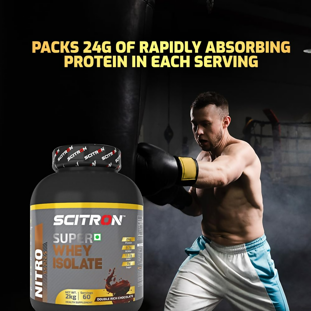 Scitron Super Whey Isolate Protein Powder - Double Rich Chocolate Scitron