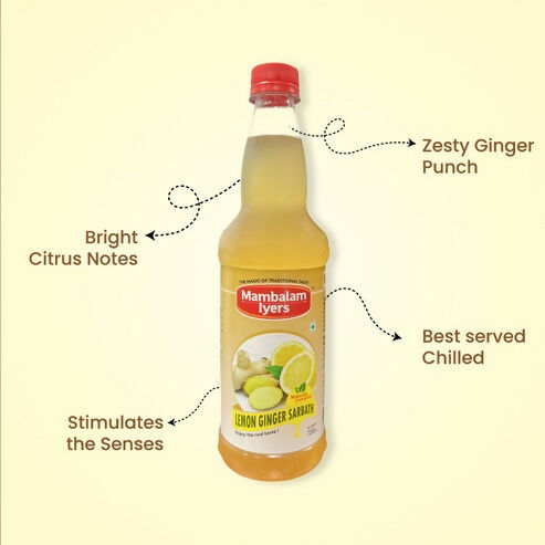 Mambalam Iyers Lemon Ginger Sarbath Mambalam Iyers
