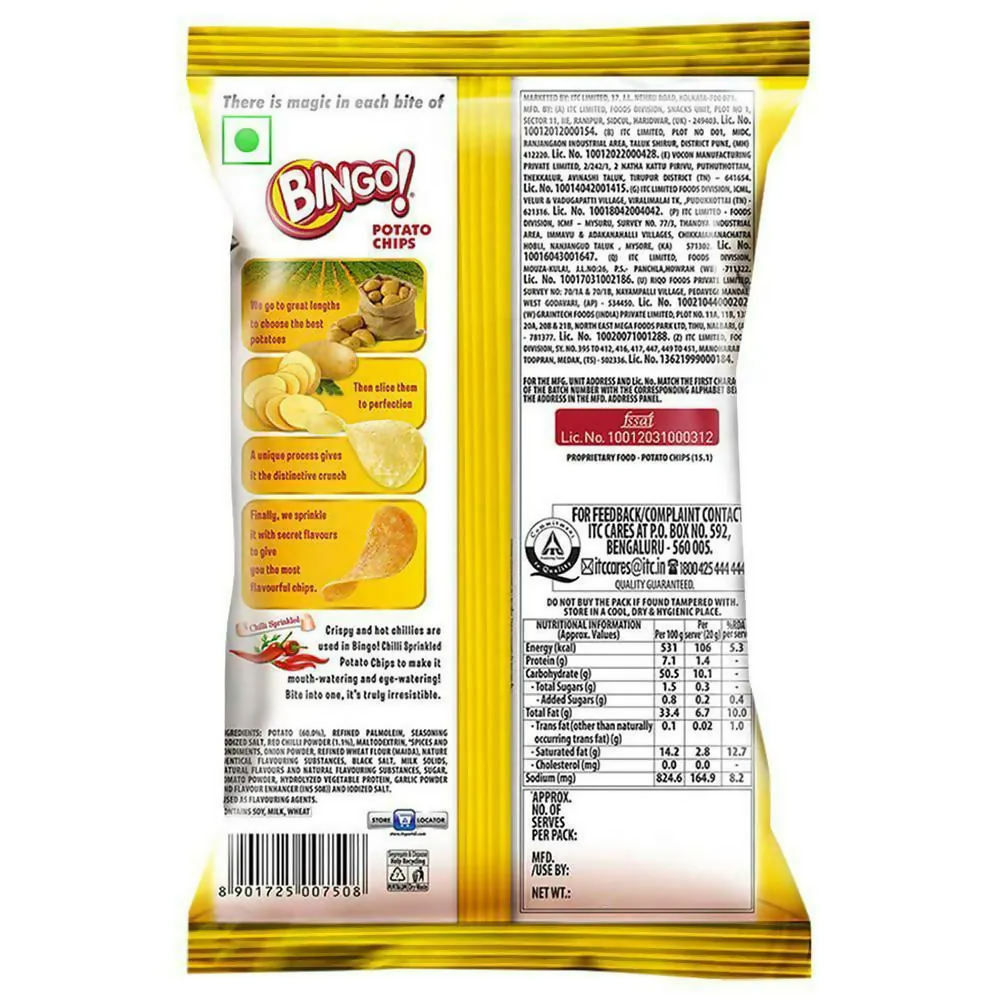 Bingo Original Chilli Sprinkled Potato Chips Bingo