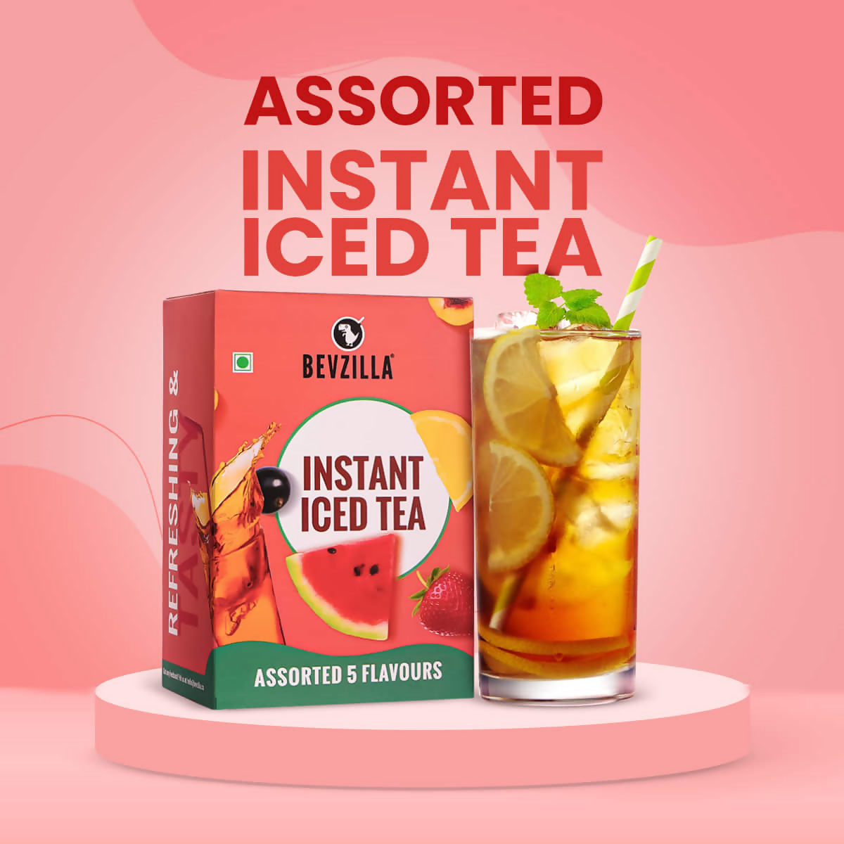 Bevzilla Iced Tea Powder 5 Assorted Flavours Pack Bevzilla