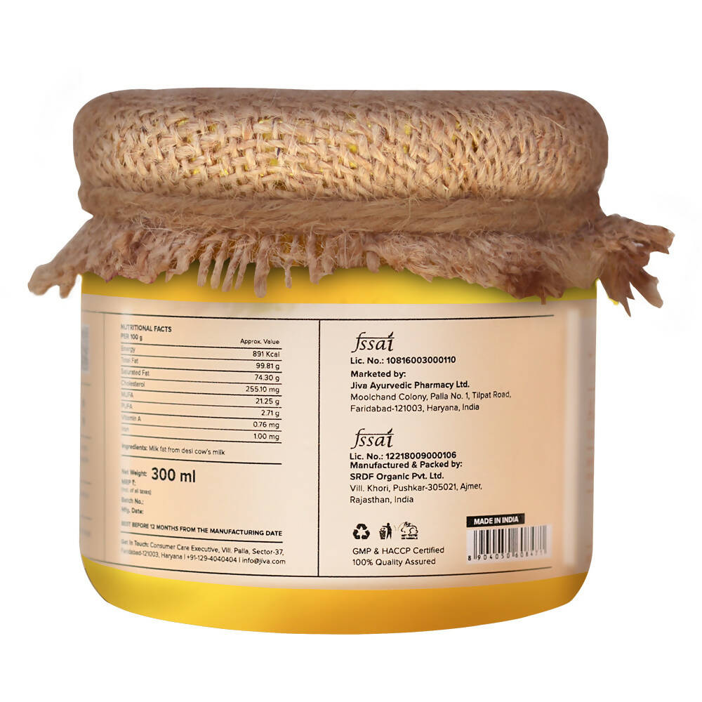 Jiva Ayurveda A2 Gir Desi Cow Ghee | Desi Gir Cow Ghee | Pure and Natural Ghee From A2 Cow Milk Jiva Ayurveda