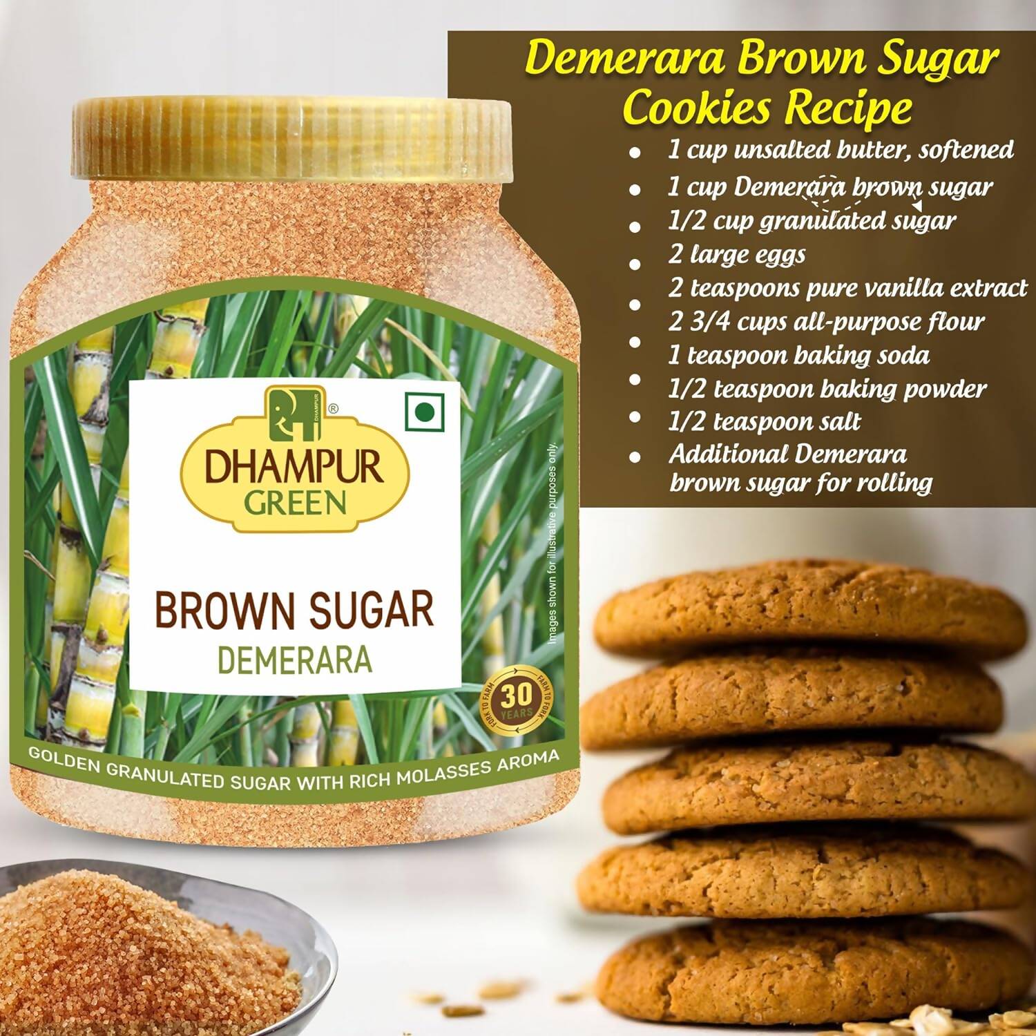 Dhampur Green Demerara Brown Sugar Dhampur Green