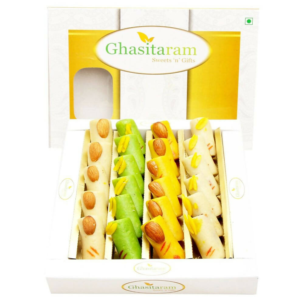 Ghasitaram Sugarfree Assorted Rolls Sweet Box - Safuron